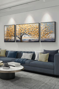 <span class=keywords><strong>Arte</strong></span> Murale a Trittico di Lusso Moderno e Minimalista Set di 3 Quadri Incorniciati | Decorazione Elegante per Sfondo Divano in Soggiorno | Elemento d'Arredo di Alta Gamma per la Casa - Product Image 3