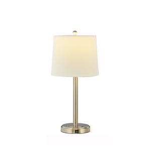 Customized Simple Double Wood Finish Metal Table <b>Lamp</b> with Power Outlet <b>USB</b> for Home Hotel Bedroom - Product Image 6