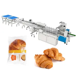 Hoge Snelheid Automatische Broodje Gesneden Pita Brood Cake Croissant Verpakkingsmachine