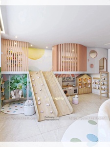 Maisonnette pour enfants en bois massif, conçue sur mesure, au design créatif, avec une base secrète et un <span class=keywords><strong>lit</strong></span> intégré avec <span class=keywords><strong>toboggan</strong></span> - Product Image 4