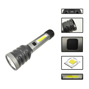 Usb <b>Rechargeable</b> <b>Flashlight</b> 300-400M Beam Distance Led Tactical Light For Camping Outdoor Use With Sos Mode - Product Image 1