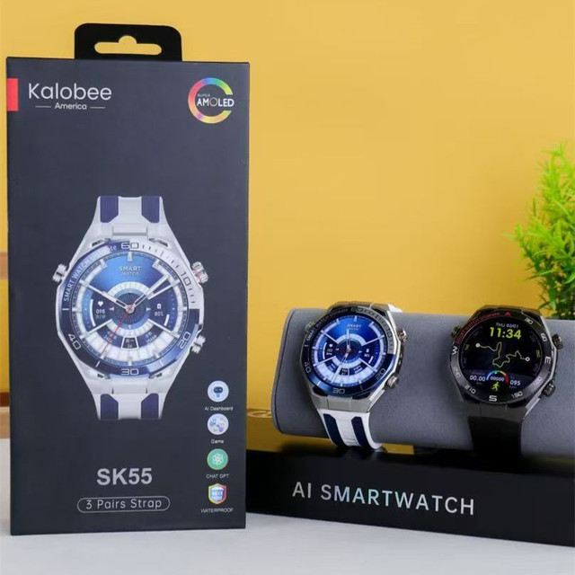 Kalobee Smart Watches Call Android IOS Waterproof Sports Fitness Activity Tracker Pairs Strap Magnetic AMOLED Compass Email