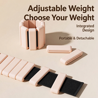 Bracelets lestés en silicone durables, poids réglables pour poignets et chevilles, bracelets de musculation portables pour le yoga, le Pilates et la course à pied