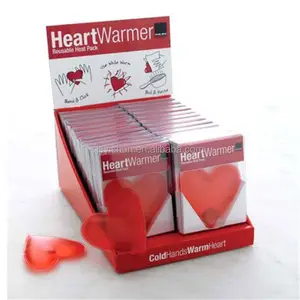 OEM custom heart kids Liquid hand heater Heart PVC Gel Sodium Acetate Hot Pack healthcare click Heating Pad