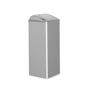 Cestino per Rifiuti in Acciaio Inox da 80 L con Coperchio per Uso Interno ed Esterno - Product Image 2