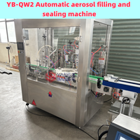YB-QW2 aérosol entièrement automatique peut corps Spray désodorisant peinture déodorant parfum propulseur remplissage scellage Machine