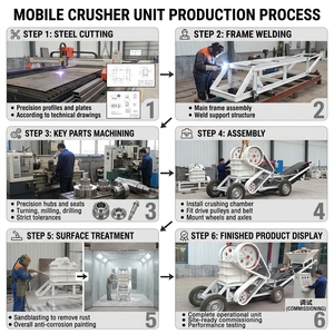 Concasseur à mâchoires portable HaoTuo Heavy Duty PE200 300 avec moteur et tamis à engrenages pour le concassage de sable et de roche, traitement des agrégats de carrière - Product Image 4