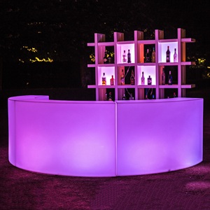 บาร์เคลื่อนที่สำหรับบ้านและโรงแรม พร้อมไฟ LED 16 สี ชาร์จไฟได้ ผลิตจากพลาสติกทันสมัย เหมาะสำหรับงานปาร์ตี้กลางแจ้ง - Product Image 4