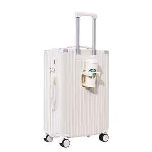 <span class=keywords><strong>Valise</strong></span> à roulettes ABS+PC 20/22/24/26/28 pouces avec porte-gobelet, compartiment sec/humide et serrure – Facile à emmener, idéale pour étudiants - Product Image 5