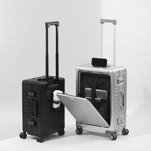 All Aluminum Magnesium Alloy <b>Suitcase</b> 20 Inch 360 Degree Spinner <b>Wheel</b> With Lock Business Travel Men's Luggage - Product Image 2