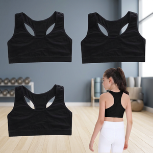 เสื้อชั้นในกีฬาผู้หญิง ผ้าฝ้าย ทรง Racerback เปิดหลัง สำหรับโยคะ ฟิตเนส ออกกำลังกาย ระบายอากาศได้ดี ผ้าเนื้อนุ่ม ซัพพอร์ตสูง โลโก้ด้านหน้า ขายส่ง - Product Image 2