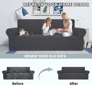 High Quality Silky Soft Custom Color Three-seat <strong>Sofa</strong> <strong>Cover</strong> 100% Polyester Collapsible for <strong>Storage</strong> Easy to Clean &amp; Care for - Product Image 2