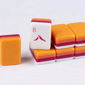 Hot Selling Portable Acrylic <b>Mahjong</b> <b>Set</b> Hand-rubbed Jelly Tiles Professional Casino Quality 4 Layer Tiles for Social Clubs - Product Image 3