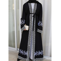 Robe musulmane pour femmes personnalisée, jupe, logo personnalisé, polyester, service OEM, robe musulmane noire