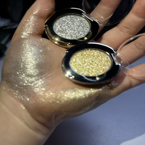 Sombra de Ojos Individual Activada por Agua Sin Etiqueta para Vendedor de Maquillaje de Novia <span class=keywords><strong>Dorado</strong></span> Metálico Vegana Libre de Crueldad Animal con Brillo - Product Image 1