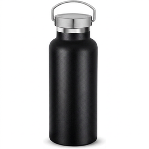 Wholesale Custom Logo <b>Water</b> Bottle with Handle Lid Fits Car Cup Holder 500ml 750ml 1000ml Stainless Steel Vacuum Insulated Flask - Product Image 1