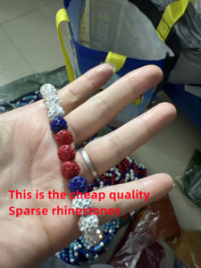 שרשרת חרוזים בהשראת בייסבול ריינסטון לשני המינים שרשרת דיסקובול לאוהבי קבוצת בייסבול - Product Image 3