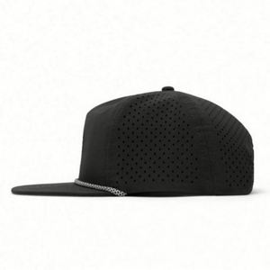 5 Panel Blank Custom Logo Waterproof Baseball Cap With <b>Rope</b> Laser Cut Hole Perforated Caps Performance Sports Golf Hats - Product Image 3
