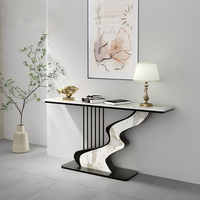 Table d'entrée moderne de luxe en pierre, table d'appoint créative simple pour salon, hôtel ou villa