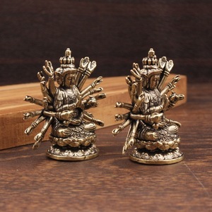 Estatua de Guanyin de Mil Manos, Figura de Buda Sentado en Latón Puro, Decoración para el Hogar, Adorno de Mesa, Escultura Artesanal - Product Image 2