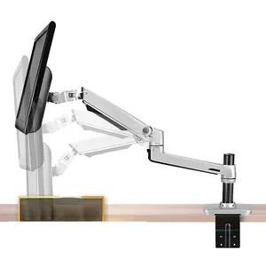 XSJ8013C Penyangga Monitor LED LCD Lengan Ultra Panjang dari Paduan Aluminium Berkualitas Tinggi, Dudukan Monitor Gerak Penuh dengan Klem Meja - Product Image 4