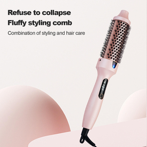 Brosse coiffante chauffante ionique, fer à boucler, brosse ronde en céramique tourmaline, chauffage rapide pour salon et usage domestique - Product Image 1