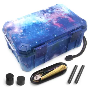 Six-in-One Portable ABS Smoking Accessories Kit Customizable Color Rolling Tray Plastic Stash Box for Rolling