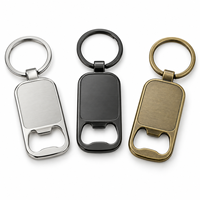 Décapsuleur rectangulaire personnalisé en métal avec porte-clés, logo sur mesure, cadeau promotionnel en gros, fournisseur et fabricant de porte-clés