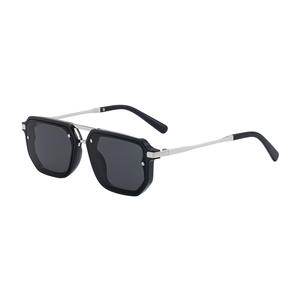 Nuevas Gafas de Sol Polarizadas Cuadradas para Hombre, Montura Negra, Patillas Metálicas, Protección UV400, Estilo para Exteriores ZS-98359P - Product Image 1