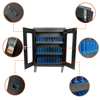 Armoire de charge pour tablettes et ordinateurs portables 40-60 baies avec ports de charge USB et protection de sécurité contre les surtensions