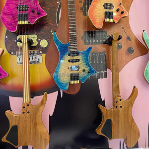 กีตาร์ไฟฟ้า 6 สาย ผลิตจากโรงงาน ตัวบอดี้ไม้โรสวูด คอไม้เมเปิล ปิ๊กอัพแบบ H-H ผิวเคลือบด้าน/สี  โลโก้ปรับแต่งได้ - Product Image 4