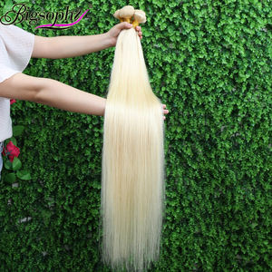 Couleur # Lot de Cheveux Humains Vierges Remy Grade 12A 613, Sans Nœuds, Sans Perte, Lisses, 100g, Tissage de Cheveux - Product Image 1