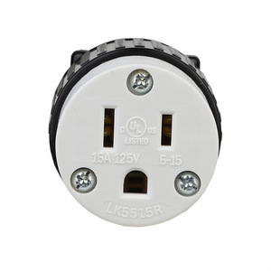 LK5515R Industrial Electrical <b>Plug</b> 15A 125V Standard Grounding Plastic <b>3</b> <b>Pin</b> Nema 5-15 For Usa Power Connection - Product Image 2