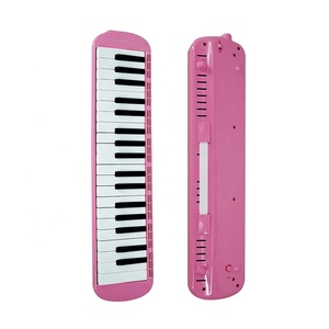 Melodica Aiersi <span class=keywords><strong>Rosa</strong></span> a 37 Tasti Stile Pianoforte, Strumento Musicale a Fisarmonica con Custodia Rigida e Bocchino - Product Image 5