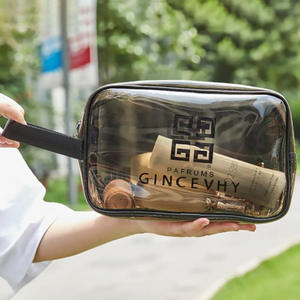 Benutzer definiertes Logo Klare PVC-Kosmetik-und Kultur tasche, Reise-Make-up-Organizer, wasserdichte Reiß verschluss tasche, Bulk-<span class=keywords><strong>Promo</strong></span>-Geschenke - Product Image 2