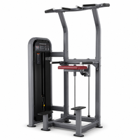 Máquina de Dominadas y Flexiones Asistidas con Pila de Pesas y Barra Multigrip, Equipo Comercial de Entrenamiento de Fuerza para Gimnasio en Casa