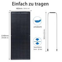 Panneau solaire flexible monocristallin 100W, fin et léger, pour usage hors réseau et marin, type Topcon, efficacité 25,4%, CE ROHS eGo S100M IP68