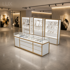 ตู้โชว์เครื่องประดับทันสมัย LUX พร้อมตู้กระจกและไฟ LED สำหรับร้านบูติก - Product Image 1