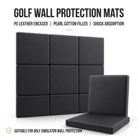 Revêtement mural moderne pour simulateur de golf, design floral 3D, isolation thermique, simili cuir PU, coussin souple, durable, imperméable, mousse PE, intérieur
