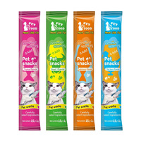 Friandises pour chats anglaises en gros, commerce extérieur, friandises pour chats, nourriture humide, friandises pour animaux de compagnie, bandes nutritionnelles, origine Shandong, modèle 03, boîte entière