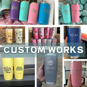 แก้วน้ำสแตนเลสขนาด 20 ออนซ์ ปรับแต่งได้ พร้อมฝาปิด แก้วกาแฟแบบพกพาเคลือบสีฝุ่น เก็บอุณหภูมิได้ - Product Image 5