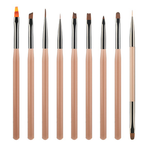 Pinceau à ongles japonais en bois avec manche diamanté, poils haute densité pour le design de gel quotidien en salon - Product Image 6