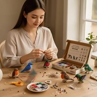 Kit de Bricolage en Gros de Perles 3D Animaux Assortis (Grenouille, Pieuvre, Chat) – Ensemble de Perles Artisanales pour Débutants, Cadeau Fait Main pour Adultes et Adolescents, Décoration