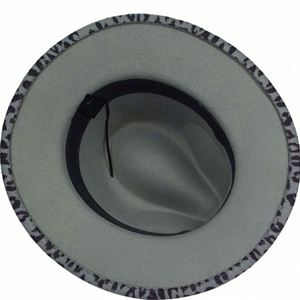 Nouvelle tendance, chapeaux Fedora décontractés pour enfants, imprimés des deux côtés, avec imprimé léopard, unisexe - Product Image 6