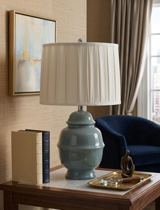 Green Plug in Led Table <b>Lamp</b> Modern Table <b>Lamp</b> Ceramic Table <b>Lamp</b> Green Table <b>Lamp</b> Fabric Table <b>Lamp</b> Shade for Bedroom - Product Image 3