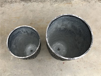 Penjualan Langsung Pabrik Set Pot Bunga Fiberglass Bentuk Peluru Warna Hitam untuk Dekorasi Taman Dalam Ruangan dan Lanskap Luar Ruangan