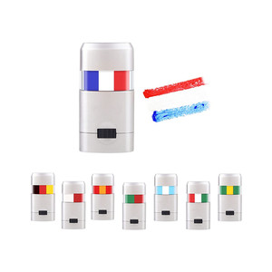 Bâton de maquillage tricolore drapeau français rugby football bleu blanc <span class=keywords><strong>rouge</strong></span> <span class=keywords><strong>peinture</strong></span> corporelle à dérouler pour le maquillage du visage - Product Image 1