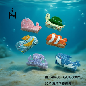 Fermacapelli a Forma di Artiglio di Animale Marino 8Cm Accessorio per Capelli per Bambini - Product Image 3