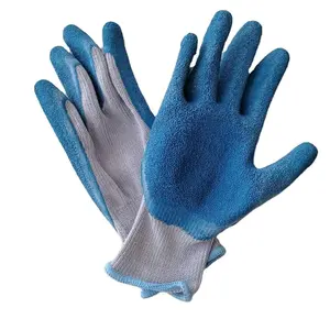 Yüksek kaliteli lateks kaplı çalışma eldiven sıcak satış su geçirmez iş güvenliği eldiveni eldivenler iş güvenliği