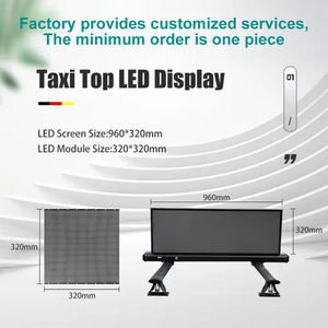 Panneau LED pour taxi, Wifi 4G, contrôle sans fil, écran LED publicitaire pour toit de voiture, programmable, défilement, affichage LED pour toit de taxi - Product Image 2